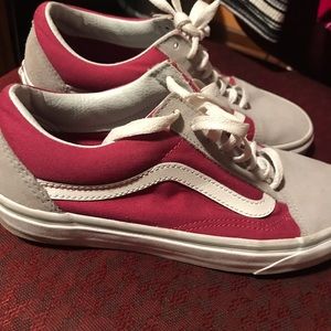 Rose pink and grey vans